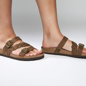 White mountain braided sandals
